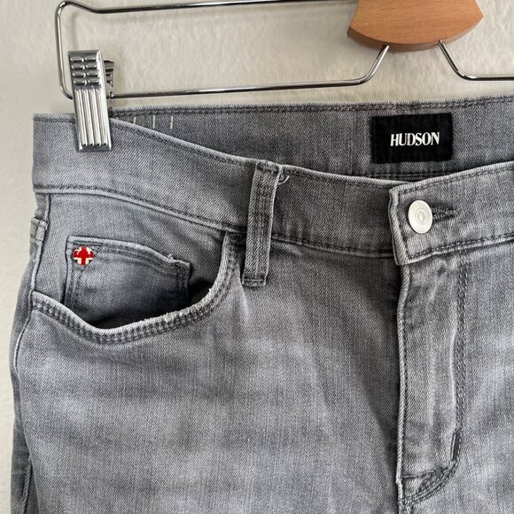Hudson Womens Gray Natalie Midrise Bootcut Crop Jeans Size 27 - Picture 7 of 11